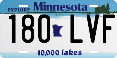 MN license plate 180LVF