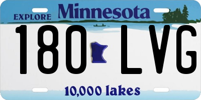 MN license plate 180LVG
