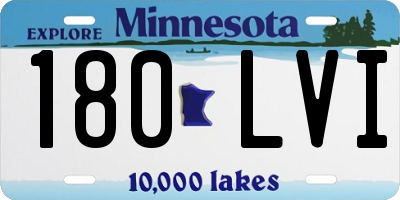 MN license plate 180LVI