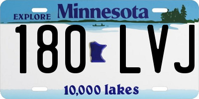 MN license plate 180LVJ