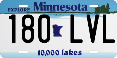 MN license plate 180LVL