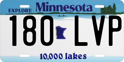 MN license plate 180LVP