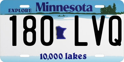 MN license plate 180LVQ