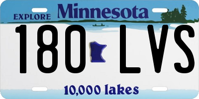 MN license plate 180LVS