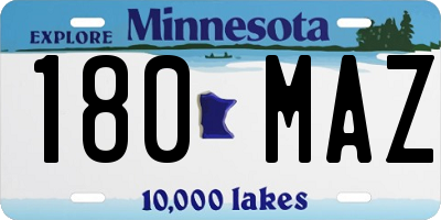 MN license plate 180MAZ