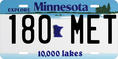 MN license plate 180MET