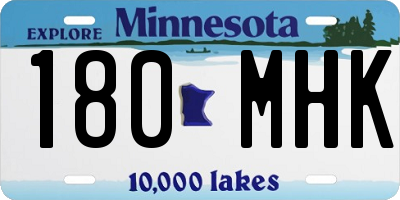 MN license plate 180MHK