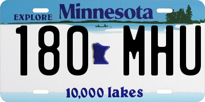 MN license plate 180MHU