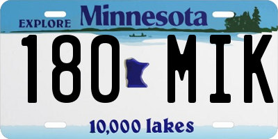 MN license plate 180MIK