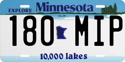 MN license plate 180MIP