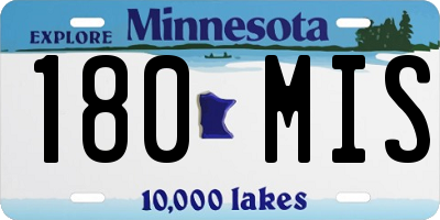 MN license plate 180MIS
