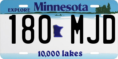 MN license plate 180MJD