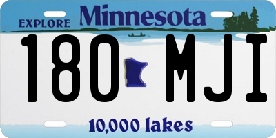 MN license plate 180MJI