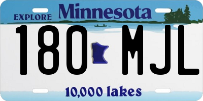 MN license plate 180MJL