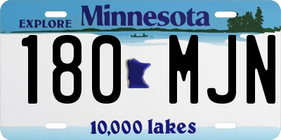 MN license plate 180MJN