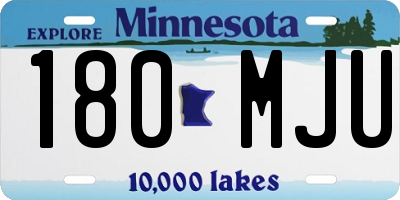 MN license plate 180MJU