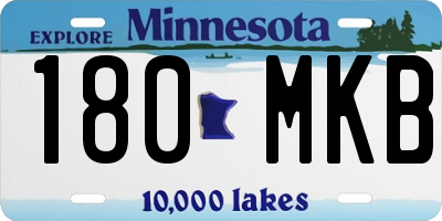 MN license plate 180MKB