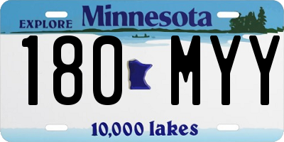 MN license plate 180MYY