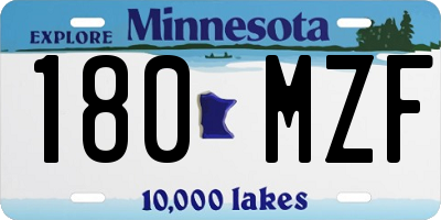 MN license plate 180MZF