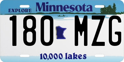 MN license plate 180MZG