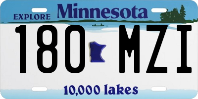 MN license plate 180MZI