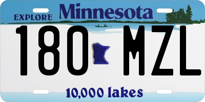 MN license plate 180MZL