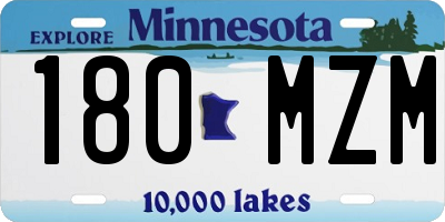 MN license plate 180MZM
