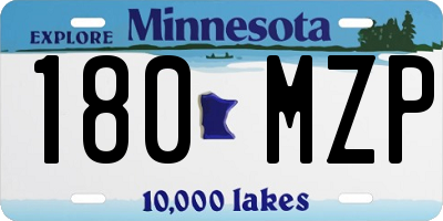 MN license plate 180MZP