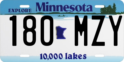 MN license plate 180MZY