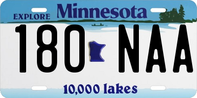 MN license plate 180NAA
