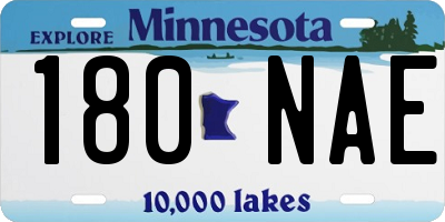 MN license plate 180NAE