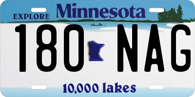 MN license plate 180NAG