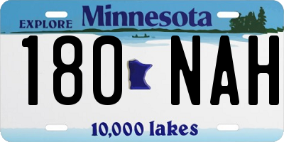 MN license plate 180NAH