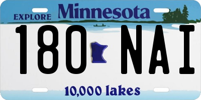 MN license plate 180NAI
