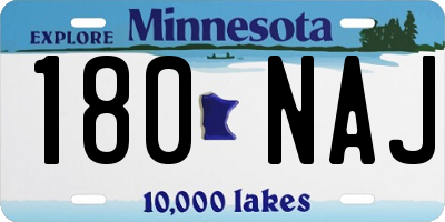 MN license plate 180NAJ