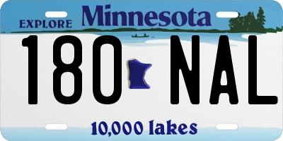 MN license plate 180NAL