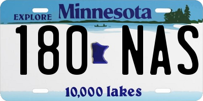 MN license plate 180NAS