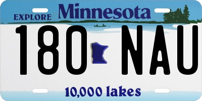 MN license plate 180NAU