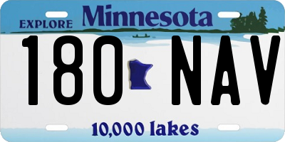 MN license plate 180NAV