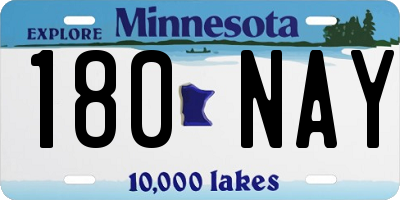 MN license plate 180NAY