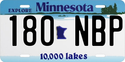 MN license plate 180NBP