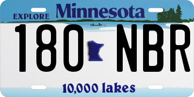 MN license plate 180NBR