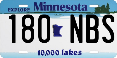 MN license plate 180NBS