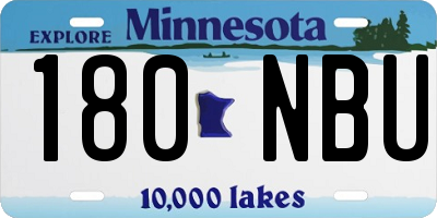MN license plate 180NBU