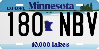 MN license plate 180NBV