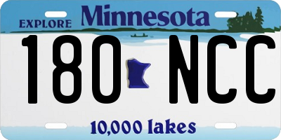 MN license plate 180NCC