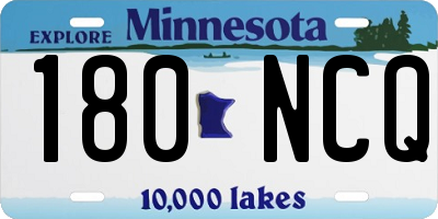 MN license plate 180NCQ