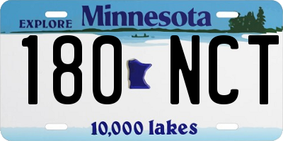 MN license plate 180NCT