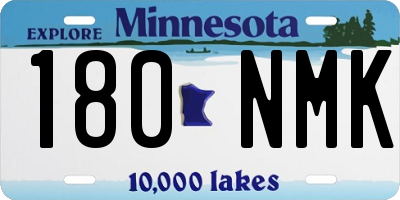 MN license plate 180NMK