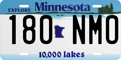 MN license plate 180NMO